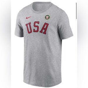 NIKE TEAM USA GREY BLOCK SHORT SLEEVE T SHIRT Men’s Size XL